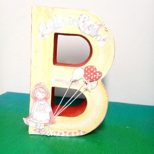 Letra B, decorada, infantil